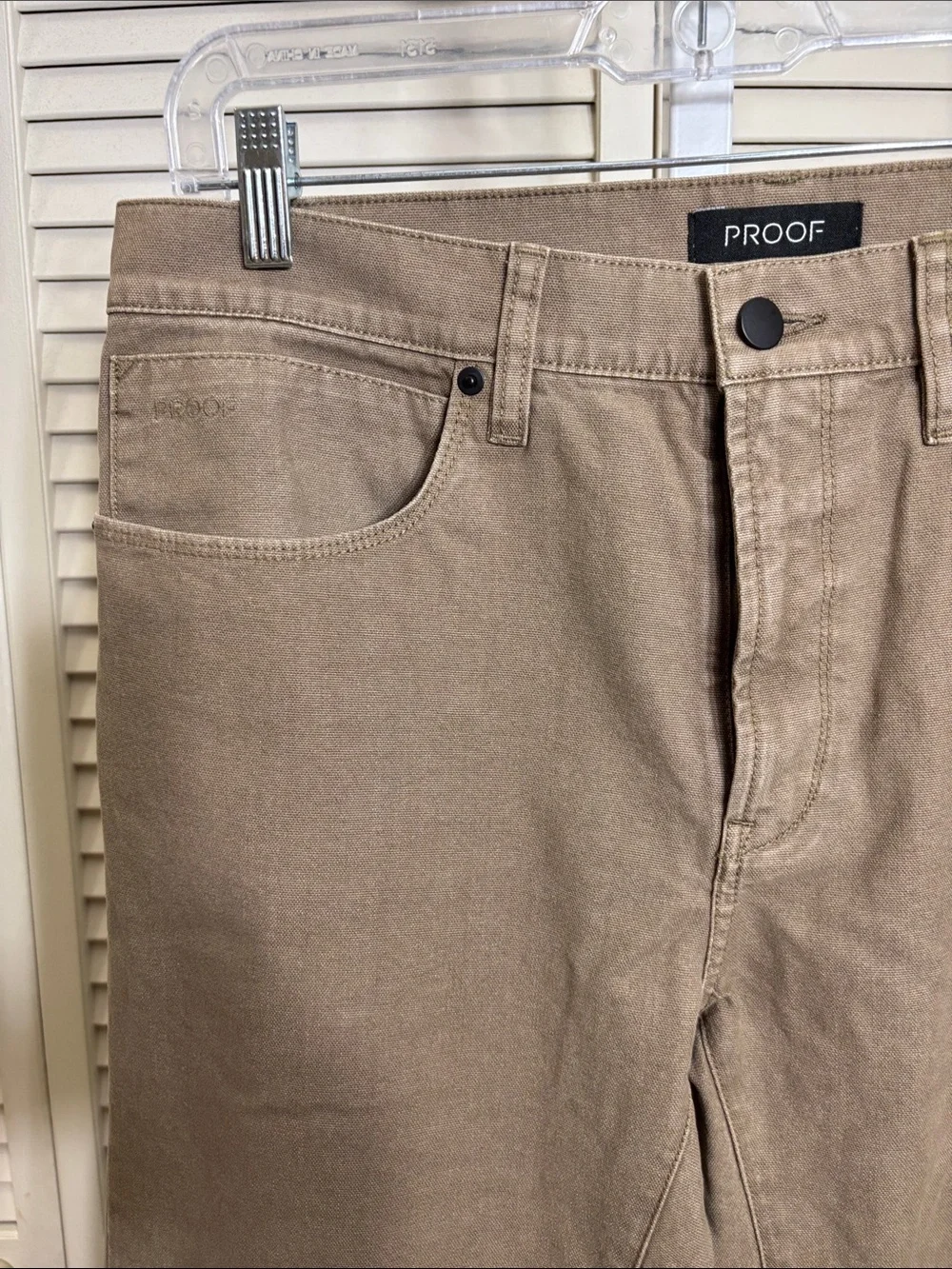 NWT Proof Slim Men’s Stretch Rover Pants in Tan 32 x 32
